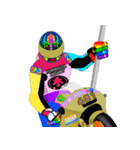 Moto Race Rainbow-colored Riders 461 @06（個別スタンプ：6）