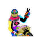 Moto Race Rainbow-colored Riders 461 @06（個別スタンプ：32）