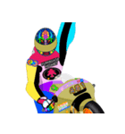 Moto Race Rainbow-colored Riders 461 @06（個別スタンプ：34）