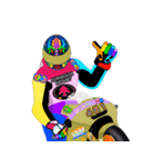 Moto Race Rainbow-colored Riders 461 @06（個別スタンプ：35）