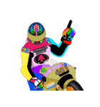 Moto Race Rainbow-colored Riders 461 @06（個別スタンプ：36）