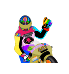 Moto Race Rainbow-colored Riders 461 @06（個別スタンプ：40）