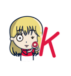 Big＆Small eyes Girl（個別スタンプ：1）