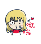 Big＆Small eyes Girl（個別スタンプ：4）