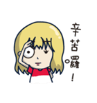 Big＆Small eyes Girl（個別スタンプ：5）