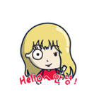Big＆Small eyes Girl（個別スタンプ：6）