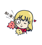 Big＆Small eyes Girl（個別スタンプ：7）