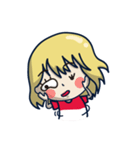 Big＆Small eyes Girl（個別スタンプ：9）