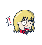 Big＆Small eyes Girl（個別スタンプ：11）