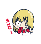 Big＆Small eyes Girl（個別スタンプ：12）