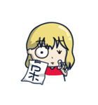 Big＆Small eyes Girl（個別スタンプ：14）