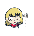 Big＆Small eyes Girl（個別スタンプ：16）
