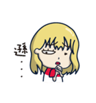 Big＆Small eyes Girl（個別スタンプ：17）