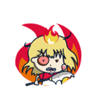 Big＆Small eyes Girl（個別スタンプ：19）
