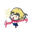 Big＆Small eyes Girl（個別スタンプ：21）