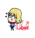 Big＆Small eyes Girl（個別スタンプ：23）
