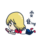 Big＆Small eyes Girl（個別スタンプ：25）