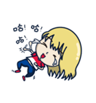 Big＆Small eyes Girl（個別スタンプ：28）