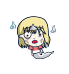 Big＆Small eyes Girl（個別スタンプ：32）