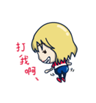 Big＆Small eyes Girl（個別スタンプ：33）