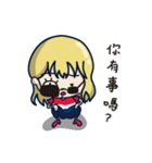 Big＆Small eyes Girl（個別スタンプ：36）