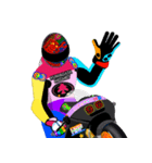 Moto Race Rainbow-colored Riders 96 @06（個別スタンプ：31）