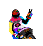 Moto Race Rainbow-colored Riders 96 @06（個別スタンプ：32）