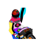 Moto Race Rainbow-colored Riders 96 @06（個別スタンプ：34）