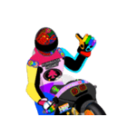 Moto Race Rainbow-colored Riders 96 @06（個別スタンプ：35）