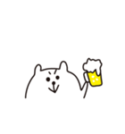ゆるまめしろくま（個別スタンプ：18）