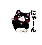 足元にいるタキシード猫（個別スタンプ：1）