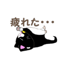 足元にいるタキシード猫（個別スタンプ：22）