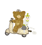 Traditional Girls and Bear（個別スタンプ：6）