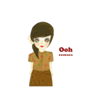 Traditional Girls and Bear（個別スタンプ：7）