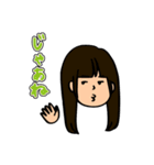 ぱっつん前髪の女（個別スタンプ：5）
