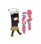 ぱっつん前髪の女（個別スタンプ：9）