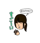 ぱっつん前髪の女（個別スタンプ：24）