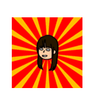 ぱっつん前髪の女（個別スタンプ：28）