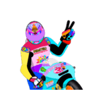 Moto Race Rainbow-colored Riders 31 @06（個別スタンプ：32）
