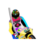 Moto Race Rainbow-colored Riders 64 @02（個別スタンプ：5）