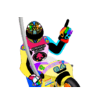 Moto Race Rainbow-colored Riders 64 @02（個別スタンプ：21）