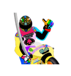 Moto Race Rainbow-colored Riders 64 @02（個別スタンプ：22）