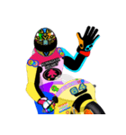 Moto Race Rainbow-colored Riders 64 @02（個別スタンプ：31）
