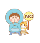 Cap T six sister and orange cat Bobo（個別スタンプ：11）