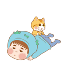 Cap T six sister and orange cat Bobo（個別スタンプ：13）