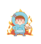 Cap T six sister and orange cat Bobo（個別スタンプ：16）
