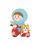 Cap T six sister and orange cat Bobo（個別スタンプ：27）