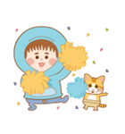 Cap T six sister and orange cat Bobo（個別スタンプ：28）