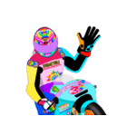 Moto Race Rainbow-colored Riders 31 @03（個別スタンプ：31）