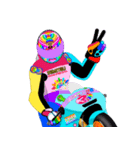 Moto Race Rainbow-colored Riders 31 @03（個別スタンプ：32）